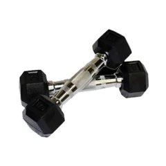 Kit Halter Sextavado Cromado de 1 a 10kg