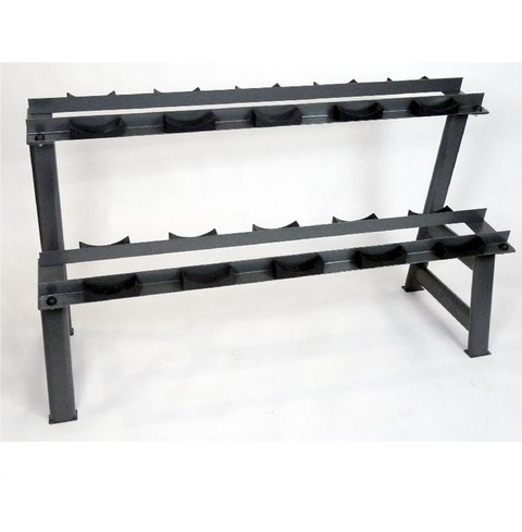 Mesa para Dumbell com 2 prateleiras Cinza Claro MDOB50 Uplift