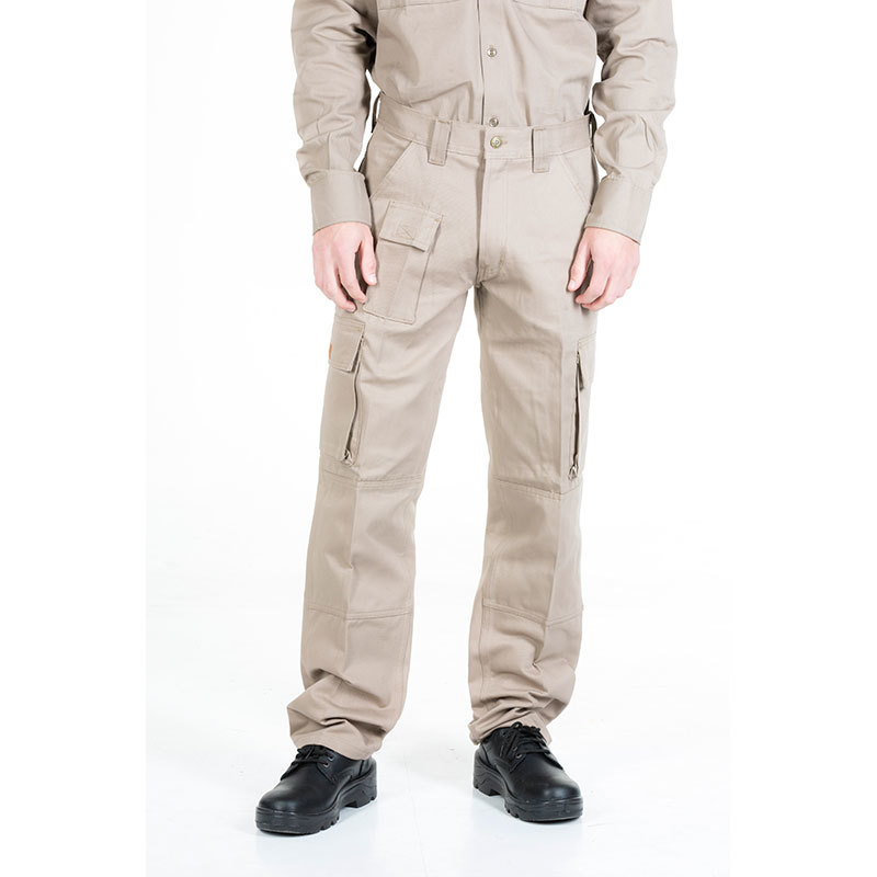 PANTALON PAMPERO CARGO REFORZADO BEIGE Y VERDE TALLES 56/60