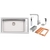 Cuba de Sobrepor Square 86CM em Aço Inox com Acessórios Tramontina 93894113 - comprar online