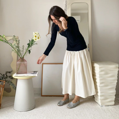 vestido cotton manga comprida