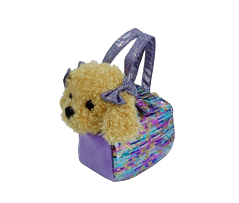 PELUCHE CANICHE MARRÓN CARTERA