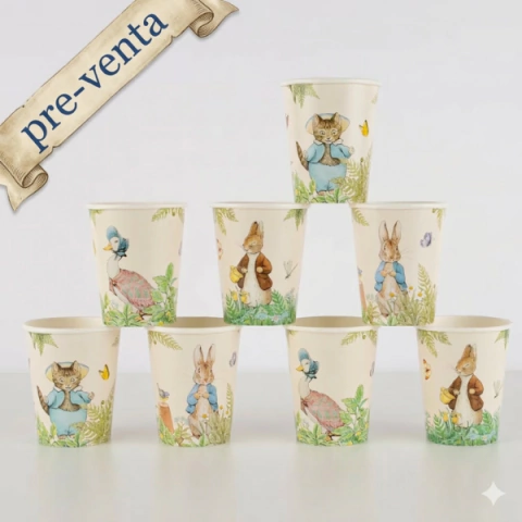 VASOS PETER RABBIT MERI MERI x 8