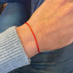 PULSERA PLATA 925 ROJA DE SEDA FINA