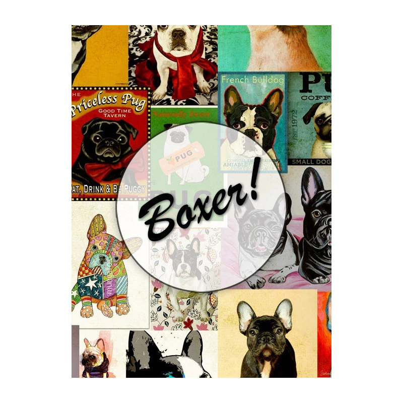 Boxer! Lámina Decoupage Autoadhesiva 30 X 42 Cm