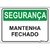 Placa de Mantenha Fechado - comprar online