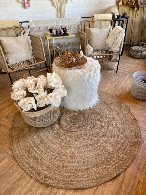 Alfombra yute redonda - comprar online