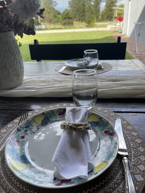 Individuales de yute pintado