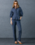 CONJUNTO AZUL BLUSA PEPLUM