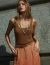 REGATA DE TRICOT CAMEL COM TOP