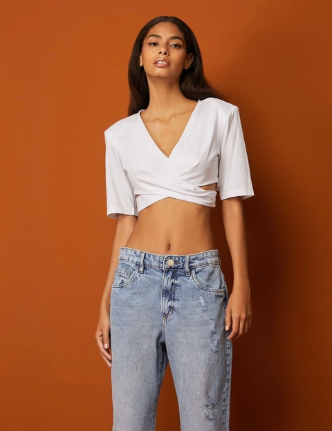 T SHIRT GOLA V OMBREIRA