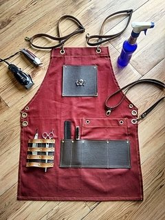 Avental para barbeiro (Vermelho)