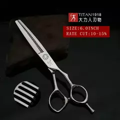 Titan tesoura desfiadeira dentes na lâmina superior - loja online