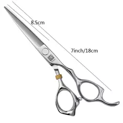 Tesoura de cabelo TITAN tesoura de barbeiro tesoura de corte profissional 7 pole