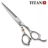Tesoura de cabelo TITAN tesoura de barbeiro tesoura de corte profissional 7 pole