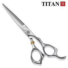 Tesoura de cabelo TITAN tesoura de barbeiro tesoura de corte profissional 7 pole