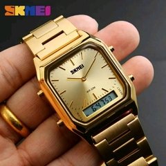 Relogio fem SKMEI GOLD prova dagua - ✔Chronos♢Relógios