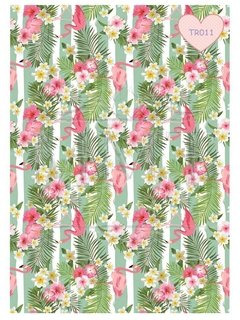 Diseño Flamenco y flores