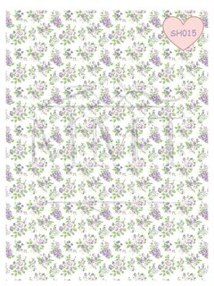 Diseño shabby flores lilas