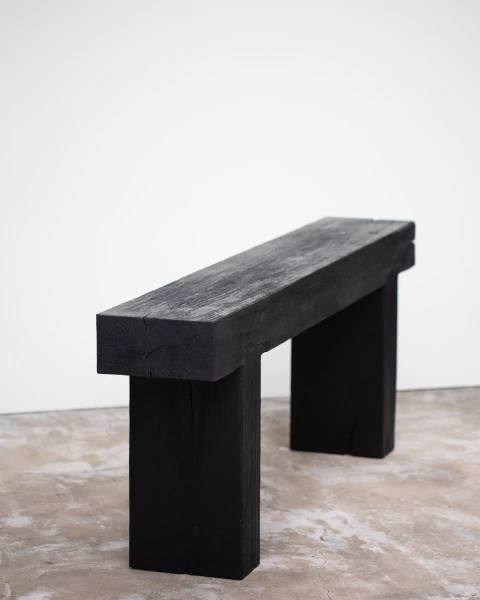 CONSOLA RUSTICA QUEMADA NEGRA