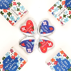 Cajita dos corazones floreada - comprar online