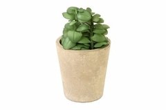 Mini Planta Artificial Macetacemento Hojitas