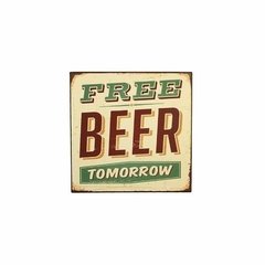 Póster Mdf Free Beer