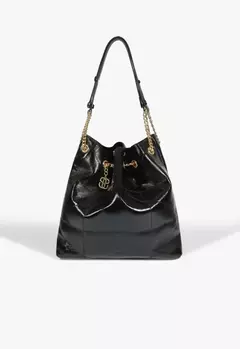 Bolsa Hobo Mika Grande Couro Preta Schutz