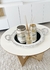 BANDEJA ESPEJADA REDONDA PLATA - comprar online