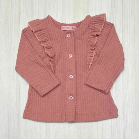 Cárdigan VITTA rosa waffle - comprar online