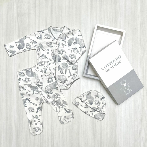 Ajuar TINO animales gris - comprar online