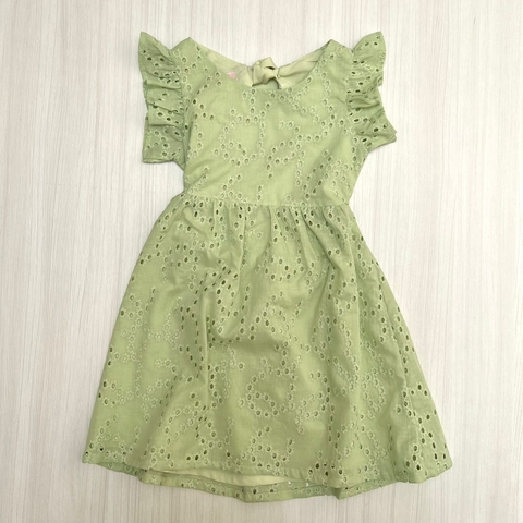 Vestido ROMA broderie verde