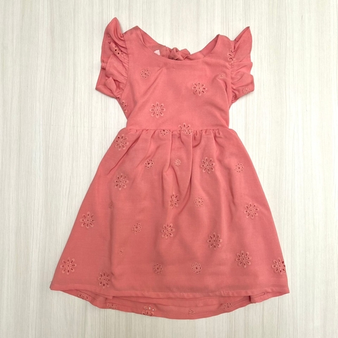 Vestido ROMA broderie rosa