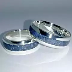 Alianças de Prata com Lápis Lazúli - loja online