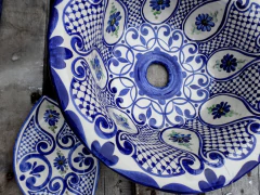 BACHAS ESTILO COLONIAL EN AZUL - comprar online