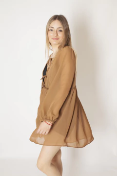 VESTIDO GINGER MARRÓN - BeBlue
