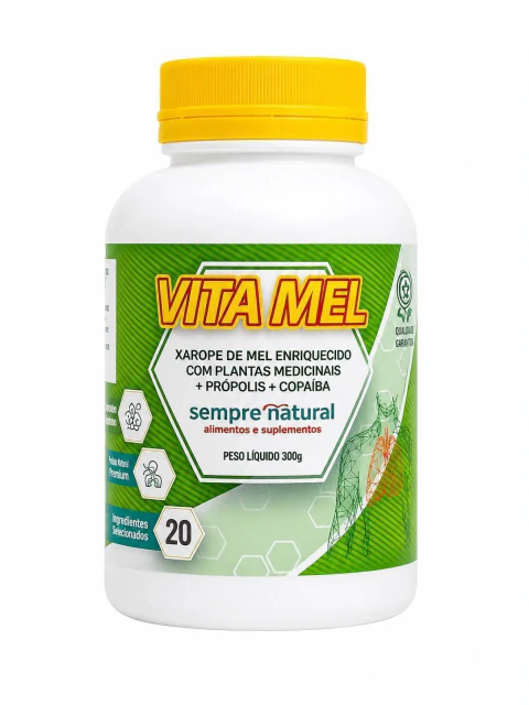 VITAMEL XAROPE DE MEL ENRIQUECIDO COM PLANTAS MEDICINAIS Sempre Natural