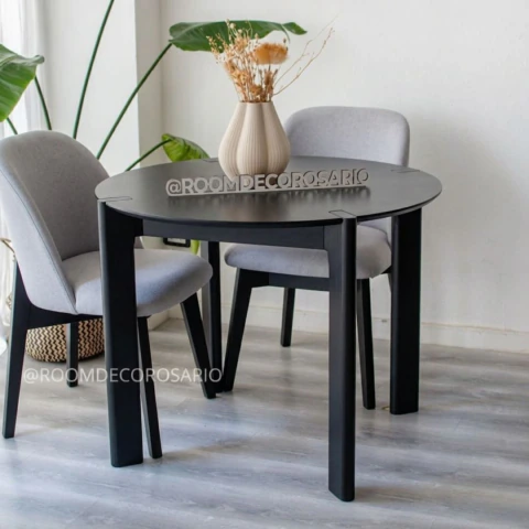 Mesa Boho - Redonda 100cm / NEGRA