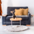 Sofa Margarita 140 cm - Tapizado Roma Negro