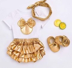 Conjunto Minnie Dourado Promoção