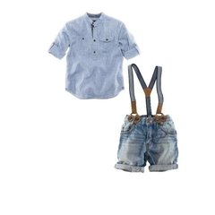 Conjunto Suspensório e Camisa