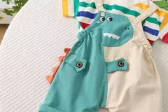 Macacão e Camiseta Dino - Pompom Kids
