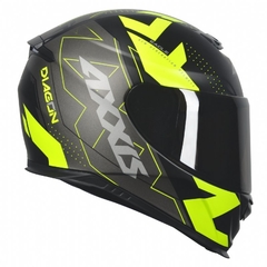 CAPACETE AXXIS EAGLE DIAGON MATT BLACK YELLOW
