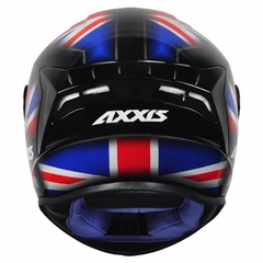 Capacete AXXIS Draken Uk Gloss Black\red\blue - Gasparzinho Motopeças