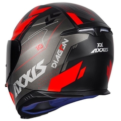 Capacete Axxis Eagle Diagon preto\vermelho - comprar online