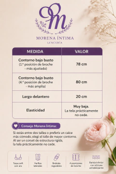 Corset Floral Bordado Soft