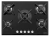 Cooktop Tramontina 5 Bocas Penta Glass Flat 5GX 70cm Gás