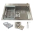 Cuba Gourmet Quadrada Prata 60x40x23cm com Acessórios - Importado