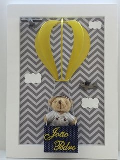 Quadro Maternidade Balão 3D - 3 Gerações Ateliê