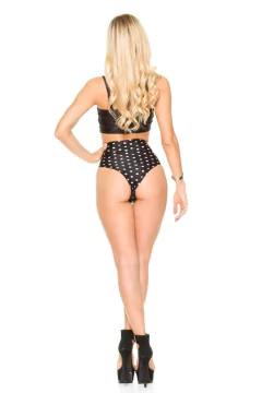 Culote cintura Alta-linea Retro a lunares de lycra